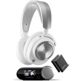 Steelseries Aris Nova Pro Wireless Multi System Gaming Headset Neodymium Magnetic Drivers Aive Noise Cancellation Infinity Power System Gen 2 Mic Ps5, Ps4, Pc, Switch, Mobile White